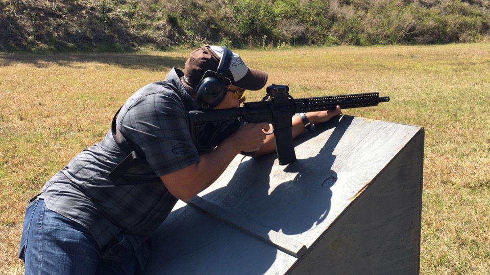 Outdoor firearms qualification course