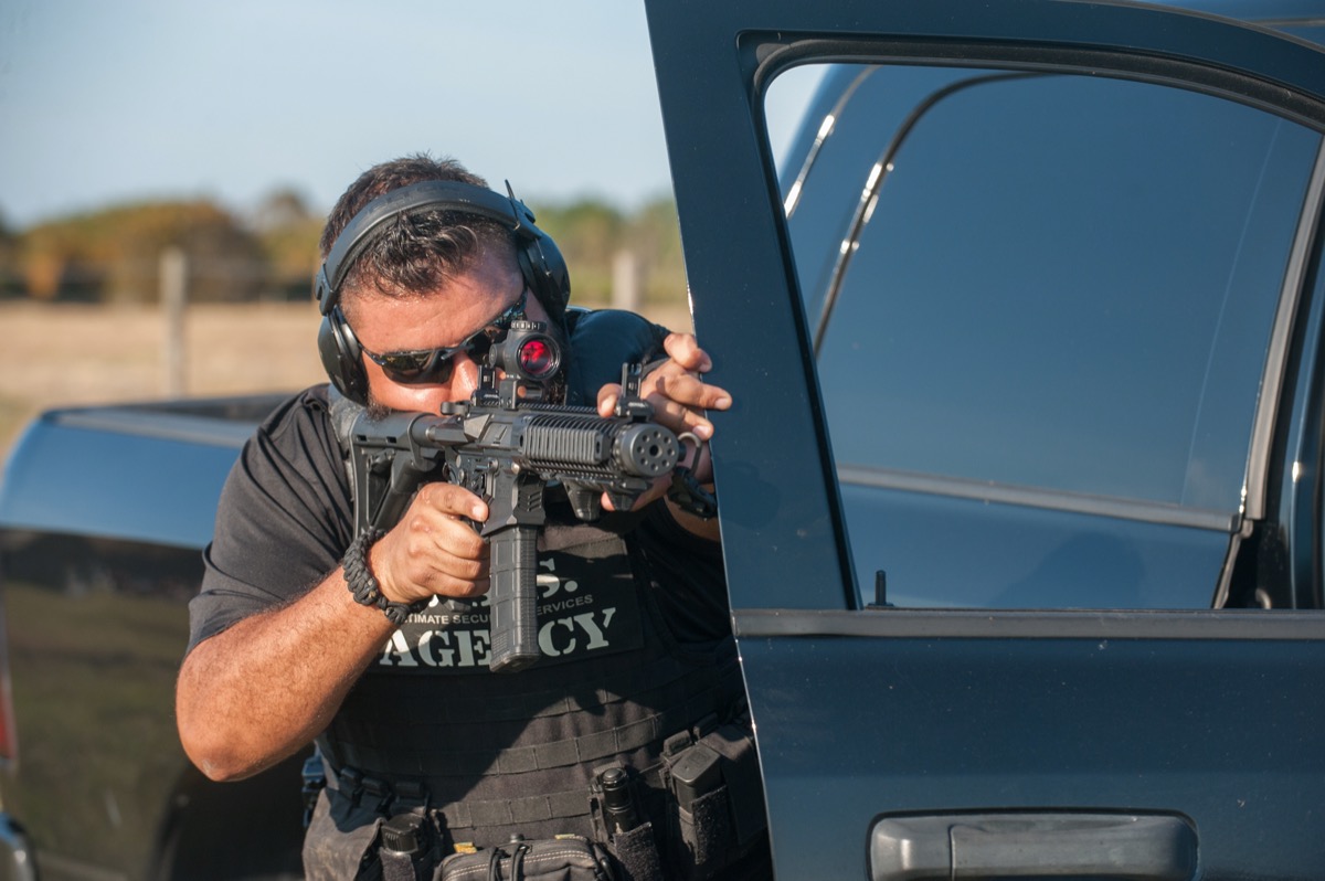 USS Academy outdoor range shooting practice