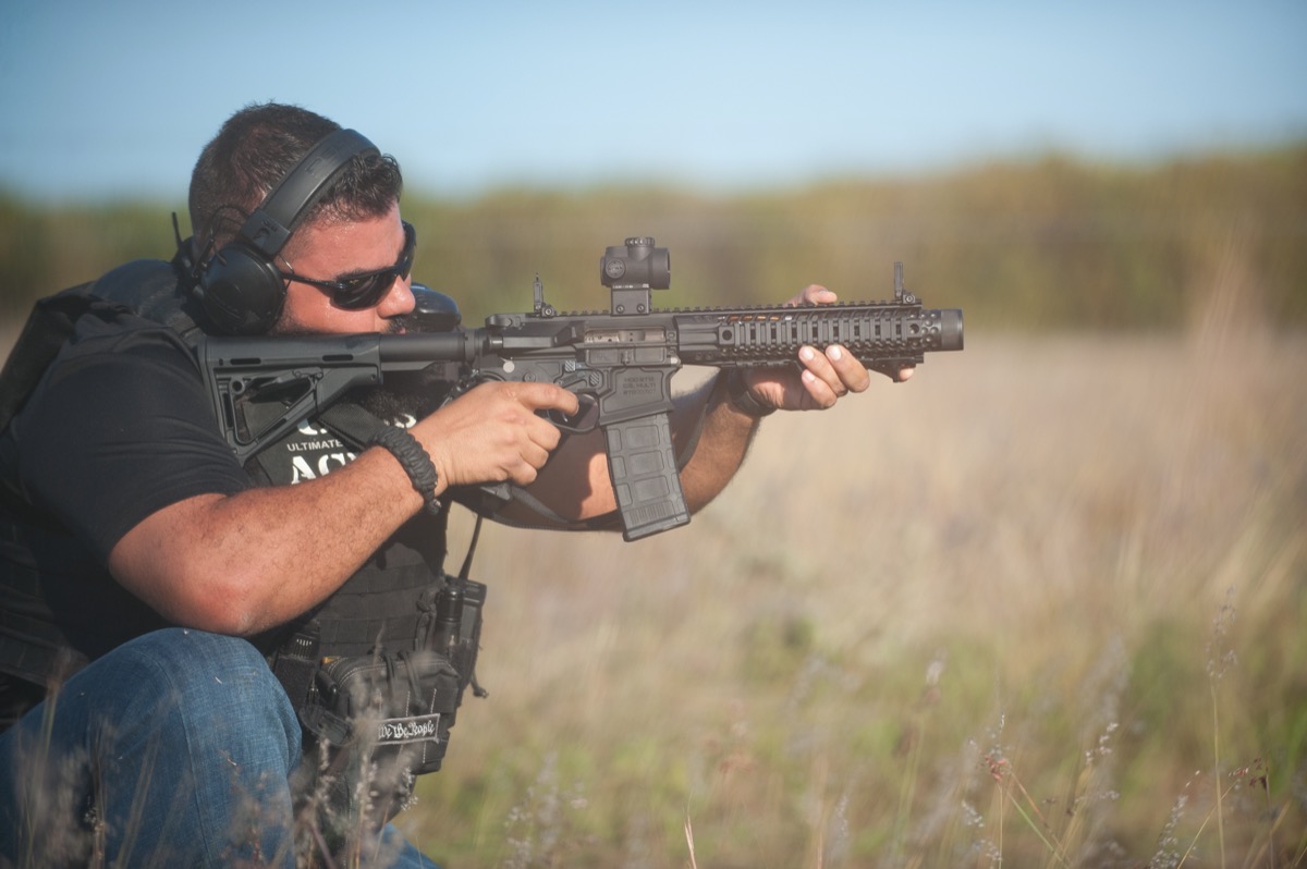 USS Academy outdoor range shooting practice