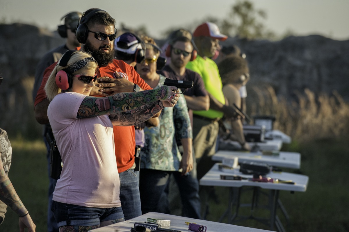 USS Academy outdoor range shooting practice