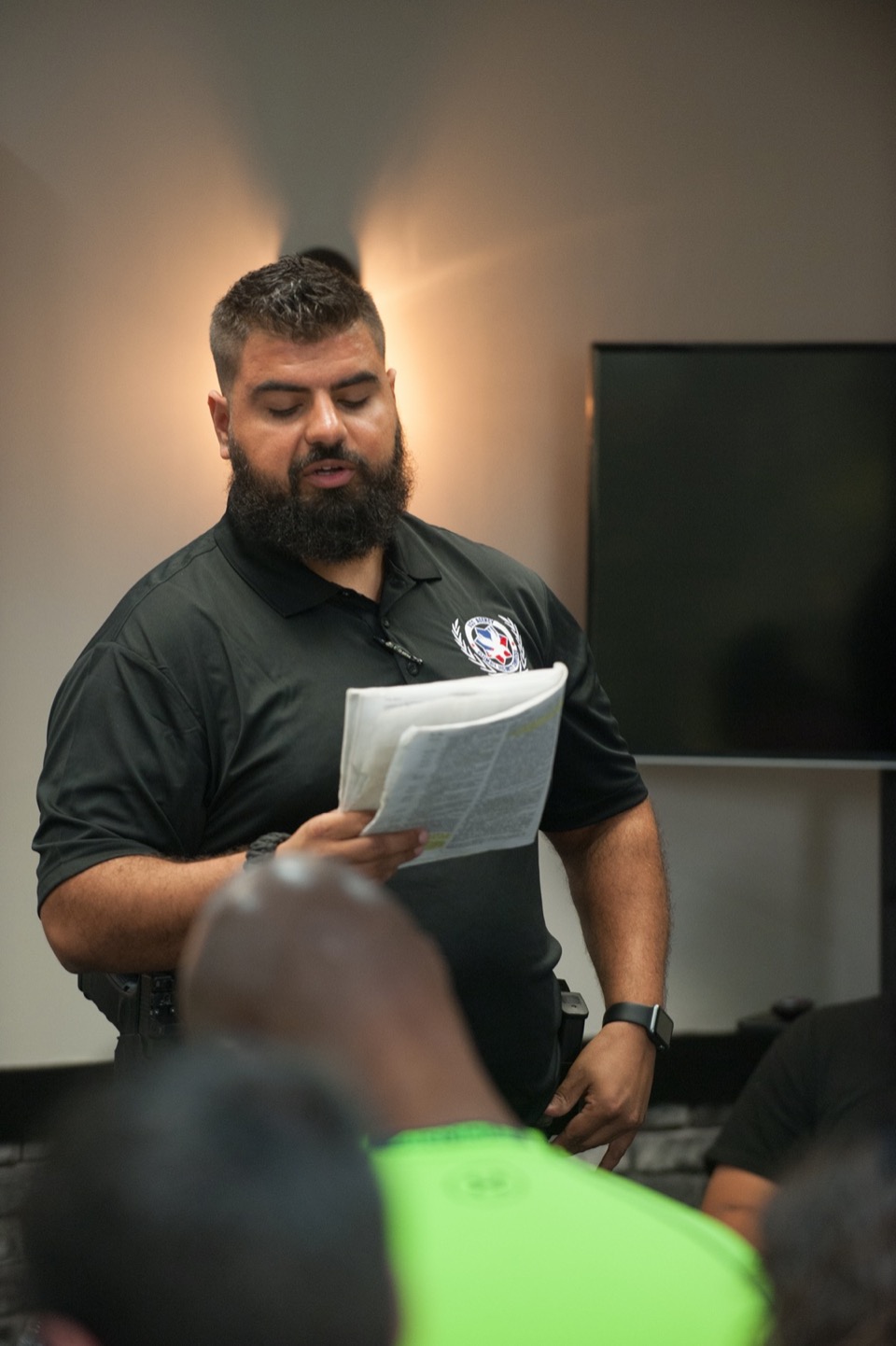 USS Academy classroom firearms instruction session
