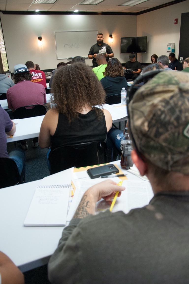 USS Academy classroom firearms instruction session