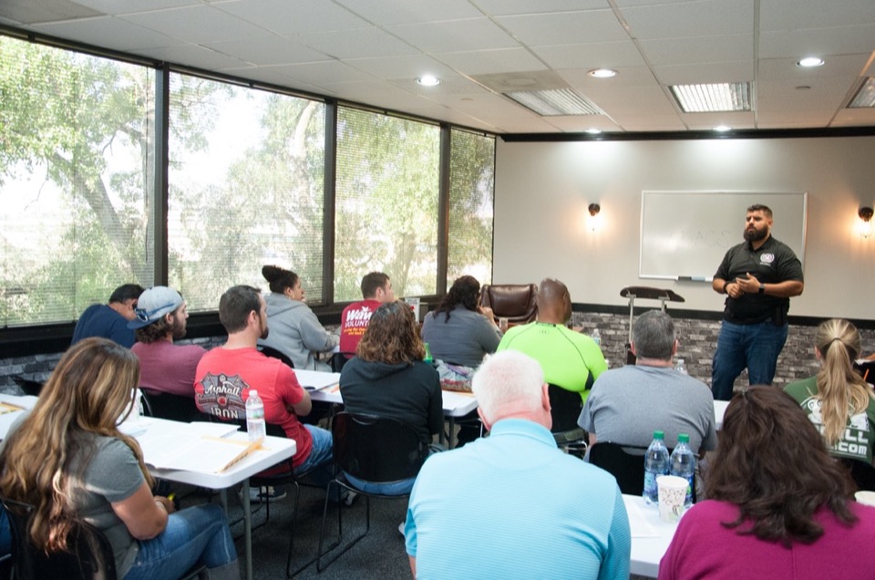 USS Academy classroom firearms instruction session
