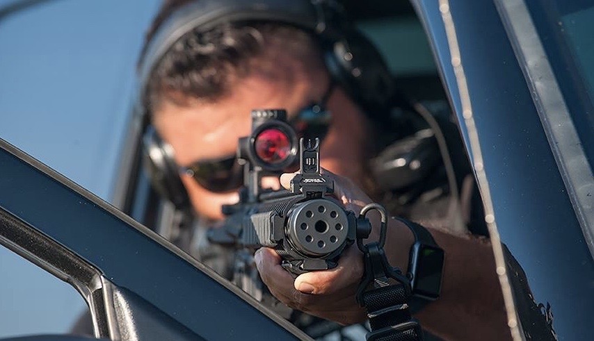 Vehicle engagement drill with red dot optic